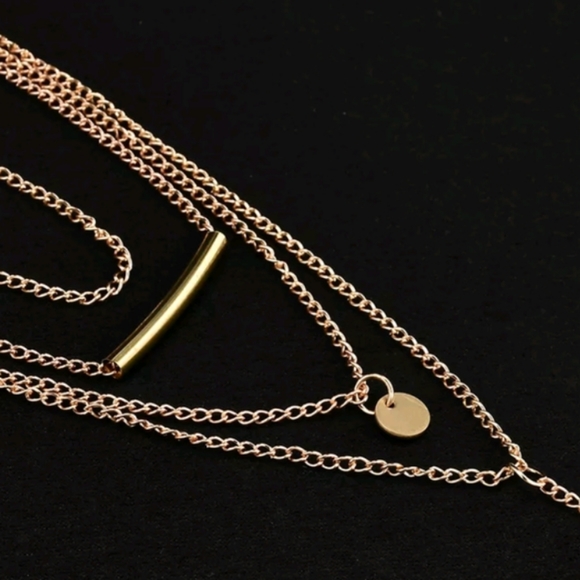 4 Strand statement necklace - gold - Picture 3 of 3